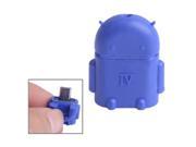 Cute Mini Android Style Micro USB OTG USB Drive Reader for Samsung Galaxy S6 S5 S4 Note 4 3 Blue
