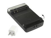SS 3 Rotating Universal Charger for Lithium ion Battery US Plug USB Charger Adapter Black