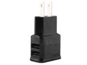 Full 2.1A Lidu Jointless Structure Dual USB Output Travel Charge Adapter Suitable for iPhone 5C 5S Samsung Galaxy Note III N9000 i9500 etc. US Plug Bl