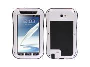 LOVE MEI Metal Ultra thin Rain Resistant Shockproof Dustproof Protective Case for Samsung Galaxy Note 2 N7100 White