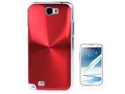 CD lines Pasting Metal Anti skidding Plastic Case for Samsung Galaxy Note 2 N7100 Red