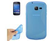 S Line Anti skid Frosted TPU Protective Case for Samsung Galaxy Trend S7392 Blue