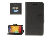 Cross Texture Leather Case with Credit Card Slots Holder for Samsung Galaxy Note 3 Neo N7505 Black