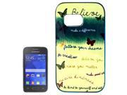 Words and Butterfly Pattern Plastic Frame TPU Back Cover Protective Case for Samsung Galaxy Young 2 G130
