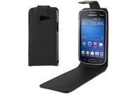 Vertical Flip Leather Case for Samsung Galaxy Trend S7392 Black