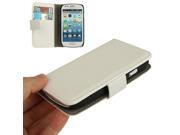 Litchi Texture Leather Case with Credit Card Slots Holder for Samsung Galaxy S2I mini i8190 White