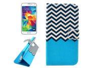 Wave Stripe Pattern Leather Case with Holder Card Slots Wallet for Samsung Galaxy S5 mini