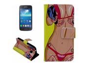 Sexy Girl Pattern Cloth Texture Horizontal Flip Leather Case with Card Slots Wallet Holder for Samsung Galaxy Core Plus G3500