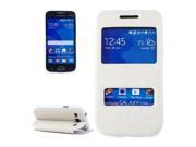 Oracle Texture Horizontal Flip Leather Case with Call Display ID Holder for Samsung Galaxy Star 2 Plus G350E White