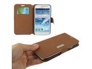 Pure Color Ultra thin Leather Case with Holder Credit Card slots for Samsung Galaxy Grand Duos i9082 Brown