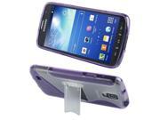 Translucent TPU Plastic Case with Holder for Samsung Galaxy S4 Active i9295 Purple