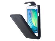 Vertical Flip Magnetic Button Leather Case for Samsung Galaxy A7 A700F Black