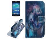 Wolf Pattern Horizontal Flip Leather Case with Card Slots Wallet Holder for Samsung Galaxy Core 4G G386F