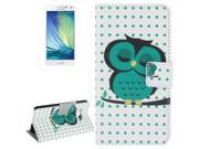 Owl Pattern Horizontal Flip Magnetic Buckle Leather Case with Card Slots Wallet Holder for Samsung Galaxy A5 A500