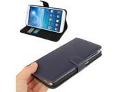 Litchi Texture Leather Case with Holder Credit Card Slots for Samsung Galaxy Mega 6.3 i9200 Dark Blue