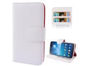 Litchi Texture Horizontal Flip Leather Case with Credit Card Slots Holder for Samsung Galaxy S4 Active i9295 White