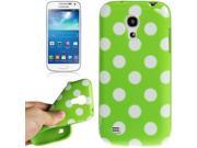 Green and White Dot Pattern TPU Case for Samsung Galaxy S4 mini i9190 Green
