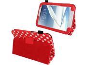 Red and White Dot Pattern Horizontal Flip Leather Case with Holder Sleep Wake up Function for Samsung Galaxy Note 8.0