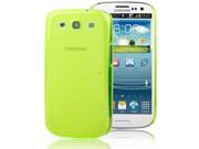 Shimmering Powder Transparent Crystal Case for Samsung Galaxy S3 i9300 Fluorescent Green