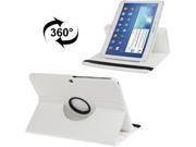 360 Degree Rotation Crazy Horse Texture Leather Case with Holder for Samsung Galaxy Tab 3 10.1 P5200 P5210 White White
