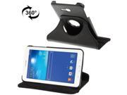 360 Degree Rotatable Litchi Texture Leather Case with 2 angle Viewing Holder for Samsung Galaxy Tab 3 Lite T110 T111 Black