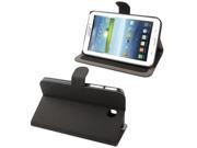 Denim Texture Leather Case with Holder Credit Card Slots for Samsung Galaxy Tab 3 7.0 P3200 Black