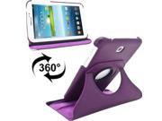 360 Degrees Rotation Lichi Texture Leather Case with Holder for Samsung Galaxy Tab 3 7.0 P3200 P3210 Purple
