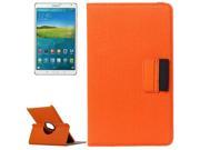 Cloth Texture 360 Degree Rotation Leather Case with Card Slot Wallet Holder for Samsung Galaxy Tab S 8.4 T700 Orange