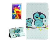 Owl Pattern Horizontal Flip Leather Case with Card Slots Holder Bills Pocket for Samsung Galaxy Tab S 8.4 T700