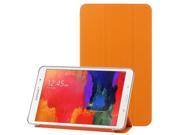3 folding Toothpick Texture Leather Case with Holder for Samsung Galaxy Tab Pro 8.4 T320 Orange
