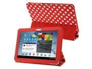 Dot Series Leather Case with Holder for Samsung Galaxy Tab 2 10.1 P5100 Red Red