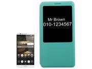 Leather Case with Display Window for Huawei Ascend Mate7 Green