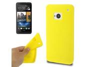 Pure Color Silicone Case for HTC One M7 Yellow
