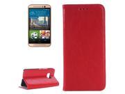 Crazy Horse Texture Real Leather Case with Card Slot for HTC One M9 Red