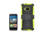 2 in 1 Tyre Texture Back Cover Protective Case with Holder for HTC One M9 Green