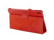 2 fold Litchi Texture Leather Case with Holder for Lenovo A10 70 A7600 Red