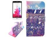 Flower Pattern Leather Case with Holder Card Slots Wallet for LG G3 mini