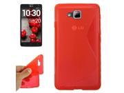 S Line Anti skid Frosted TPU Case for LG Optimus L9 II D605 Red