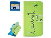 LAUGH Pattern Horizontal Flip Magnetic Buckle Leather Case with Card Slots Wallet Holder for LG L90