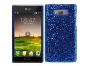 Glitter Powder Skinning Plastic Case for LG Optimus L7 P705 Blue