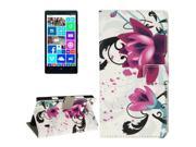 lotus Pattern Leather Case with Holder Card Slots Wallet for Nokia Lumia 930