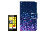 Starry Pattern Leather Case with Card Slots Holder for Nokia Lumia 520