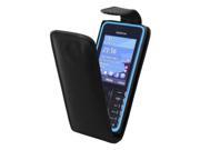 Vertical Flip Magnetic Button Leather Case for Nokia N301