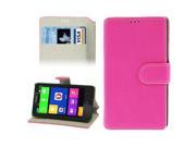 Fine Sheepskin Texture Leather Case with Credit Card Slots Holder for Nokia X X Magenta