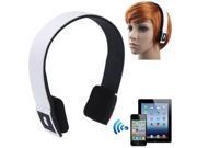 BH 02 Bluetooth V3.0 EDR Stereo Audio Headset with MIC Transfer Distance 10m White