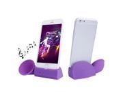 Portable Amplifier Silicone Horn Stand Speaker for iPhone 6 iPhone 5 5S 5C iPhone 4 4S Purple