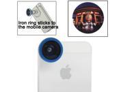 180 Degree Fish Eye Wide Angle Lens for iPhone 5 iPhone 4 4S Mobile Phone Digital Camera Lens below Diameter 13mm Blue
