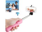 Portable Bluetooth Shutter and Monopod for iPhone 6 6 Plus iPhone 5 5S 5C Max Length 1.1m Pink