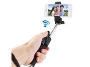 4 in 1 Portable Bluetooth Remote Shutter and Monopod Including Selfie Stick Shutter 4 Clip Shutter 4 Holder Q Black