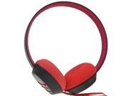 Gold plated Stereo Mini Headband Professional Headphones for iPhone iPad Red